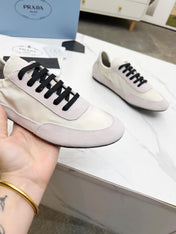 COLLAPSE SNEAKERS IN BEIGE SUEDE AND NYLON