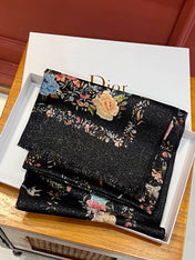 SCARF 200 CM IN BLACK MIX COLORFUL CASHMERE 413824
