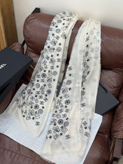 CHANEL 25S SCARF 200 IN CASHMERE 727296