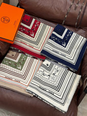 HERMES 25S SCARF 140 IN CASHMERE SILK 727316