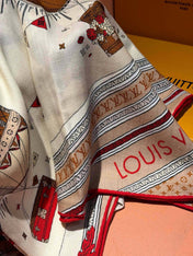 LV SCARF 140 CM IN SILK 730621
