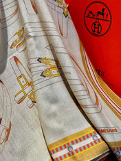 HERMES 25S SCARF 140 IN SILK AND CASHMERE 735808
