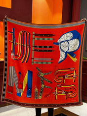 HERMES 25S SCARF 140 IN SILK AND CASHMERE 735809