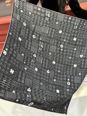 CHANEL 25S SCARF 110 IN CASHMERE SILK 738477