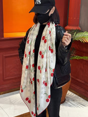 LV SCARF 140 CM IN SILK-CASHMERE BLEND 737267