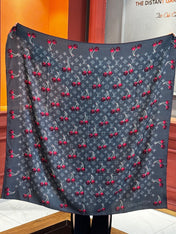 LV SCARF 140 CM IN SILK-CASHMERE BLEND 737268
