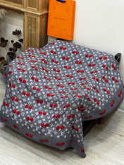 LV SCARF 140 CM IN SILK-CASHMERE BLEND 737270