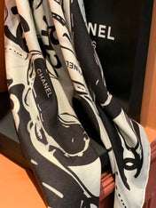 CHANEL 25S SCARF 135 CM IN CASHMERE SILK 941790