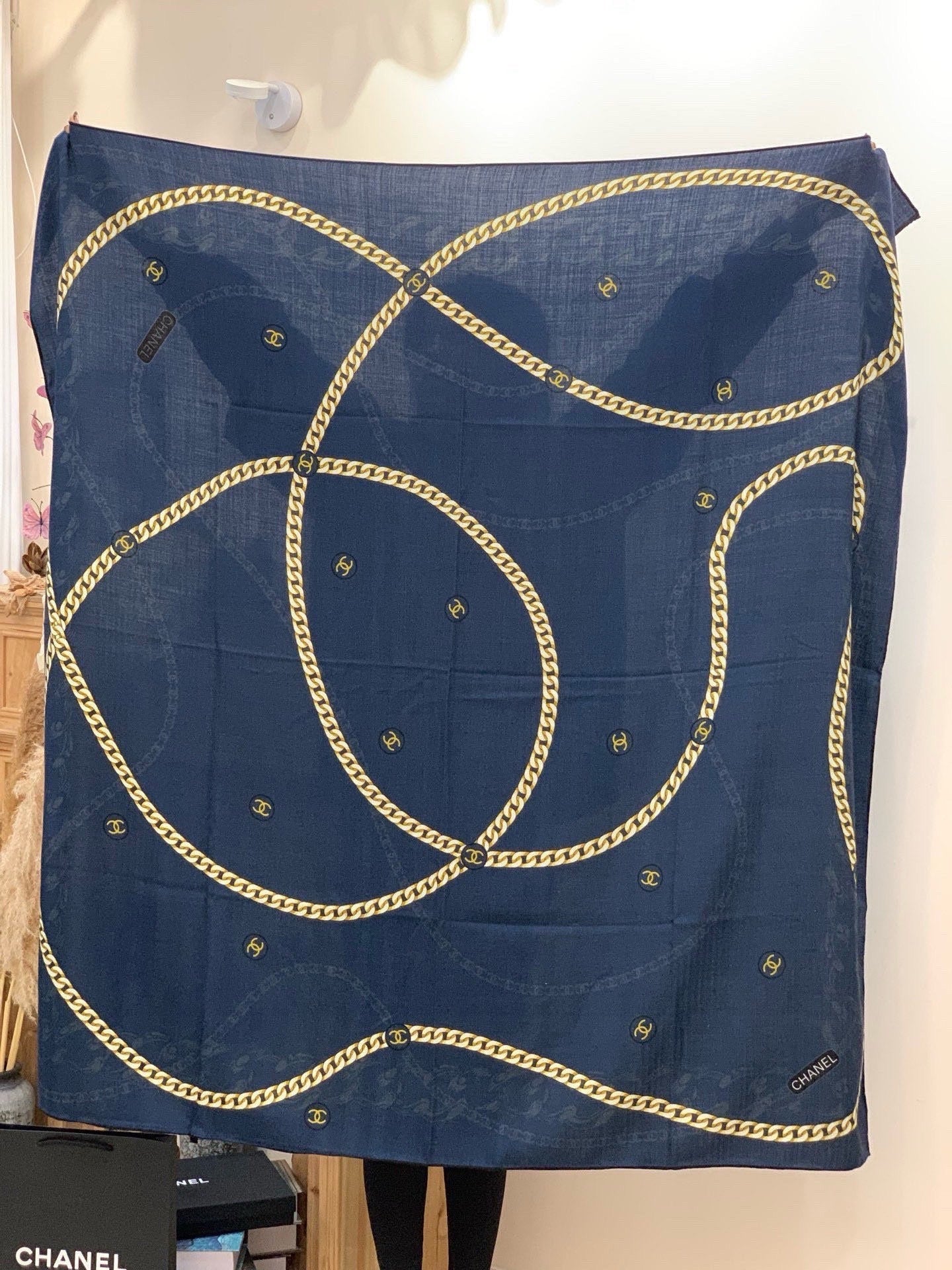 CHANEL 26S SCARF 135 IN CASHMERE AND SILK 281153