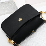 MINI FLAP BAG 20 IN BLACK SAFFIANO LEATHER GOLD HARDWARE