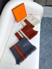SCARF 180 CM IN SLATE GRAY CASHMERE 356236