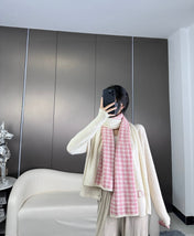 SCARF 190 CM IN BABY PINK MIX BEIGE CARO CASHMERE 388126