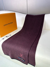 SCARF 180 CM IN WINE PURPLE CASHMERE 393154