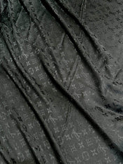 EVERMORE SCARF 140 CM IN BLACK SILK AND WOOL 393156
