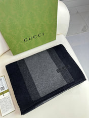 SCARF 180 CM IN BLACK MIX DARK GRAY CASHMERE 398446