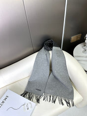 ANAGRAM SCARF 182 CM IN BLACK MIX DOVE GRAY WOOL AND CASHMERE 408524