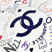CHANEL 25S SCARF 90 IN SILK 730662
