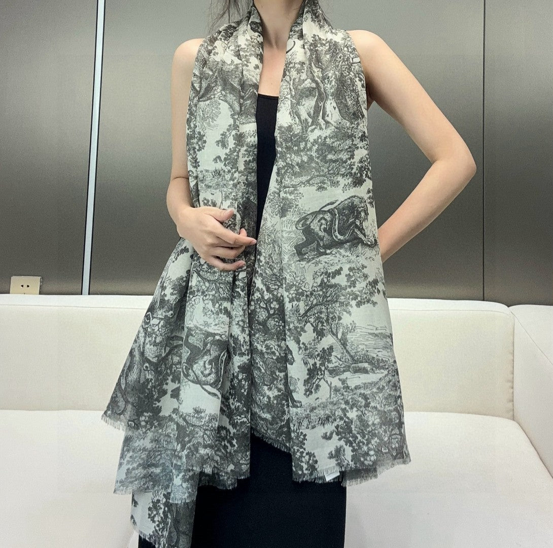 DIOR 26S SCARF 180CM IN CASHMERE 313225