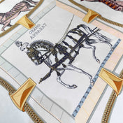 HERMES 26S PRINTED SQUARE SCARF 90 IN SILK 311838