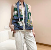 HERMES 26S SCARF 135 IN CASHMERE AND SILK 304576