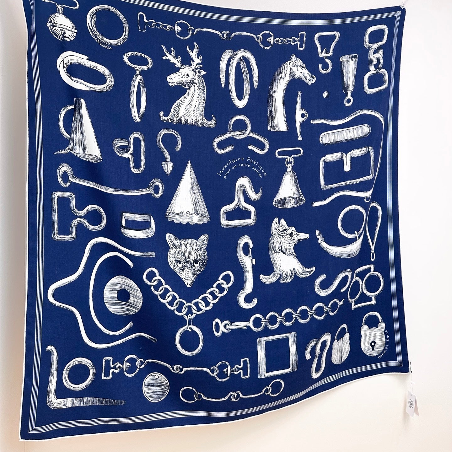 HERMES 25S SCARF 135 IN CASHMERE SILK 854594