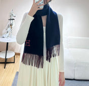 HERMES 25S SCARF 190 IN CASHMERE 985998