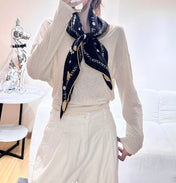 CHANEL 26S SCARF 90 IN SILK 307121