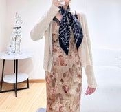 CHANEL 26S SCARF 90 IN SILK 305987