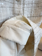 CC 2025 Vest Beige Apricot Tweed Fabric