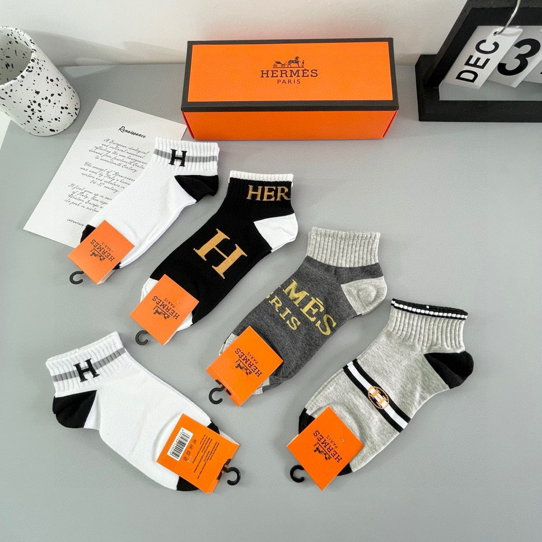 HERMES 26S ANKLE SOCKS 500245 (1 BOX)