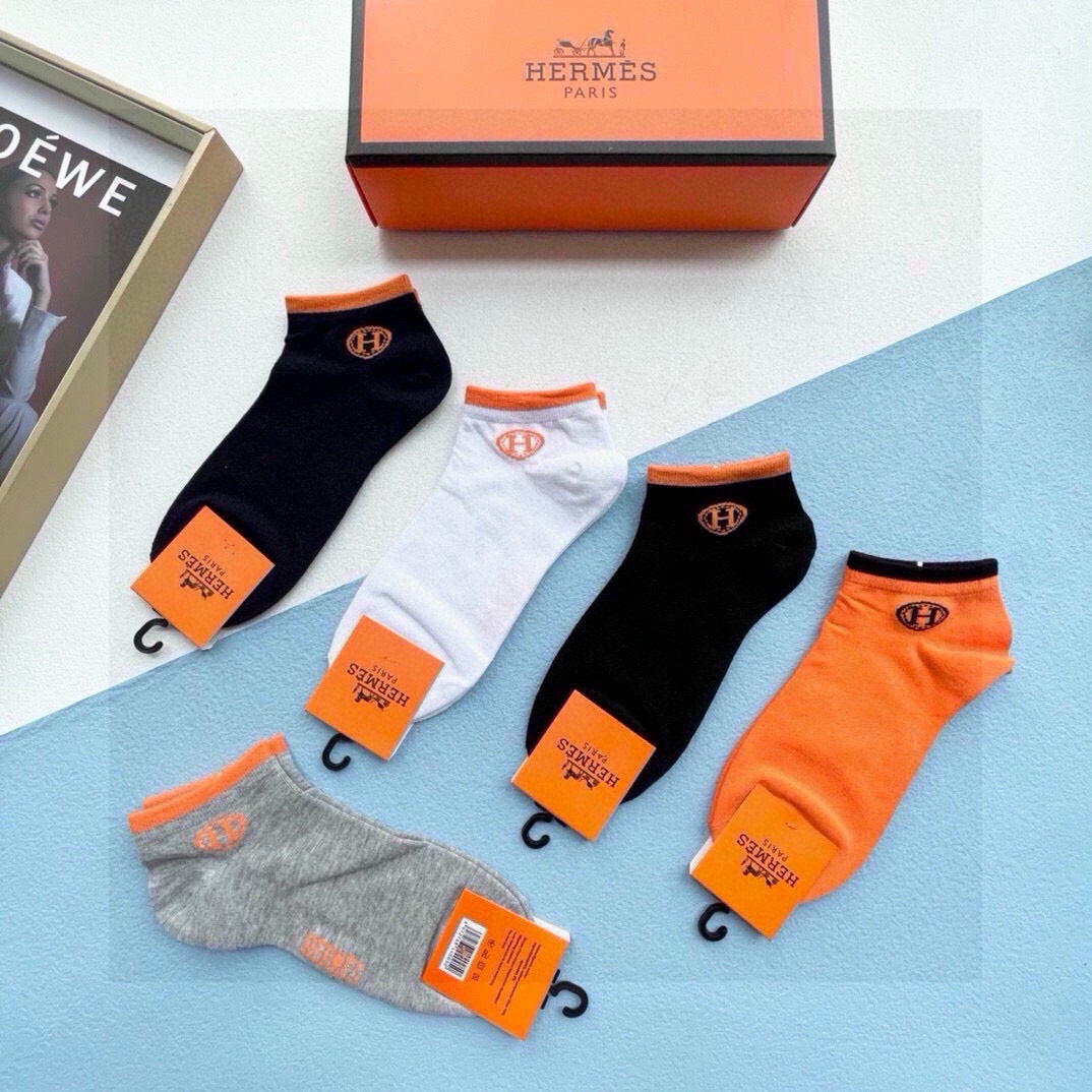 HERMES 26S ANKLE SOCKS 529104 (1 BOX)