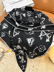 CHANEL 25S SCARF 140 CM IN CASHMERE SILK 943924