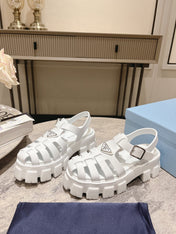 Pra Rubber Monolith Sandals White