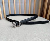 PRADA 25S BELT 15 MM IN BLACK CALFSKIN 571355