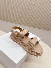DIOR BACK-STRAP SANDALS 25S IN BEIGE CALFSKIN