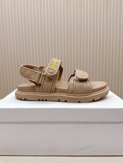 DIOR BACK-STRAP SANDALS 25S IN BEIGE CALFSKIN