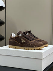 PRA TRAIL FADED SUEDE SNEAKERS BROWN