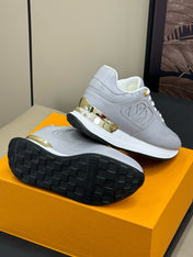 LV NEO RUN AWAY SNEAKER IN STEEL GRAY CALFSKIN