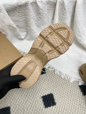 LOEWE 26S CLOUDSOLO SNEAKERS IN BROWN AND BEIGE RECYCLED POLYESTER