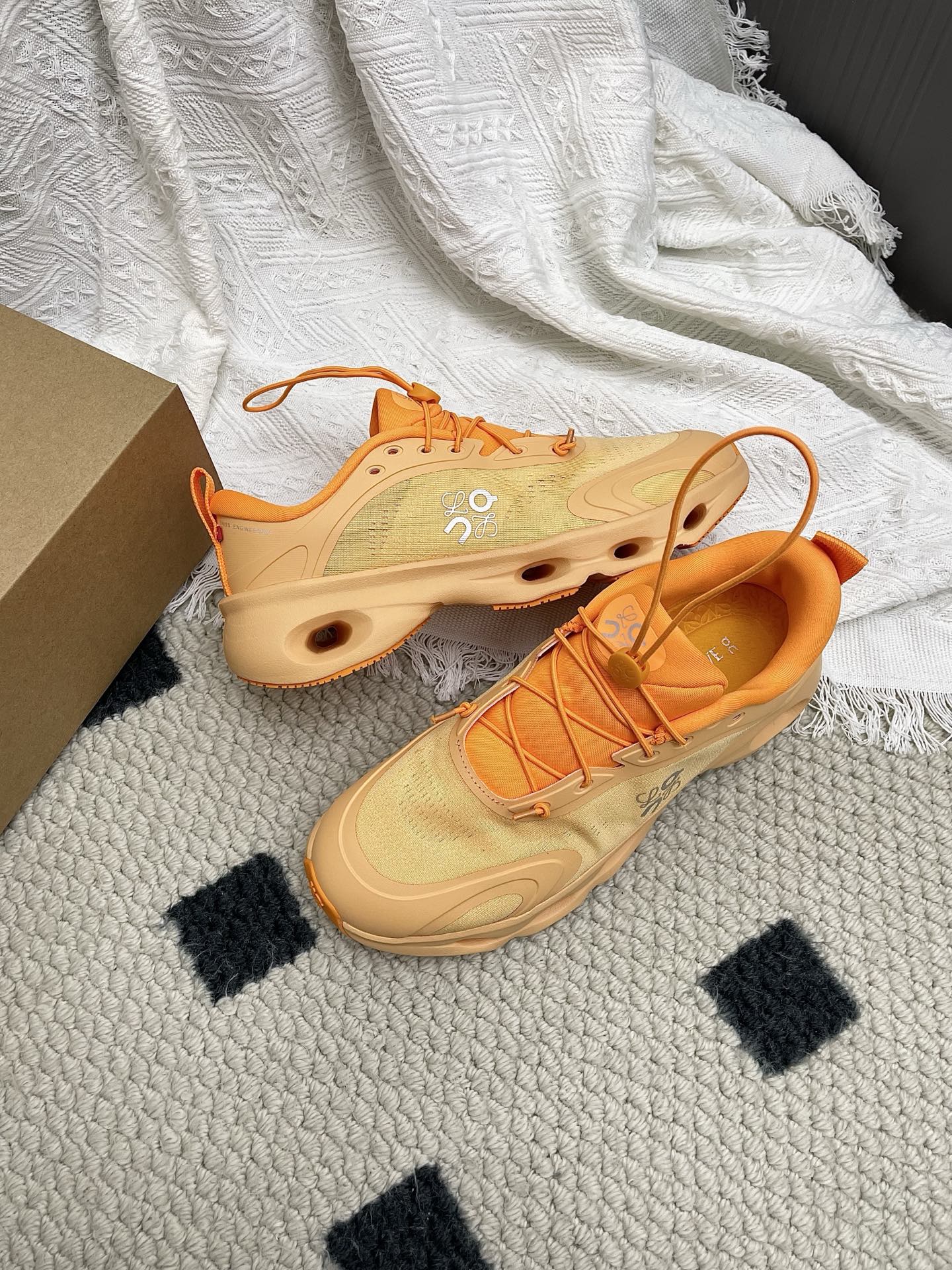 LOEWE 26S CLOUDSOLO SNEAKERS IN ORANGE RECYCLED POLYESTER