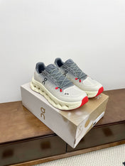 LOEWE 26S CLOUDTILT SNEAKER IN DARK GRAY AND WHITE RECYCLED POLYESTER