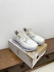 LOEWE 26S CLOUDTILT SNEAKER IN WHITE AND LIGHT GRAY RECYCLED POLYESTER
