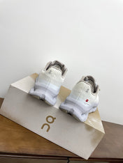 LOEWE 26S CLOUDTILT SNEAKER IN WHITE AND LIGHT GRAY RECYCLED POLYESTER