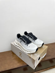LOEWE 26S CLOUDTILT SNEAKER IN BLACK IVORY RECYCLED POLYESTER