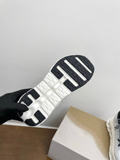 LOEWE 26S CLOUDTILT SNEAKER IN BLACK IVORY RECYCLED POLYESTER