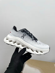 LOEWE 26S CLOUDTILT SNEAKER IN BLACK IVORY RECYCLED POLYESTER