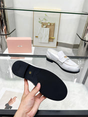 PENNY LOAFERS IN WHITE BLEACHED CALFSKIN