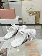 GYMNASIUM SNEAKERS MULES LIGHT GREY SUEDE AND WHITE TECHNICAL FABRIC