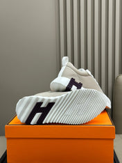 BOUNCING SNEAKERS BRIGHT GRAY CALFSKIN