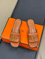 ISLE SANDAL IN BRONZE BROWN CALFSKIN